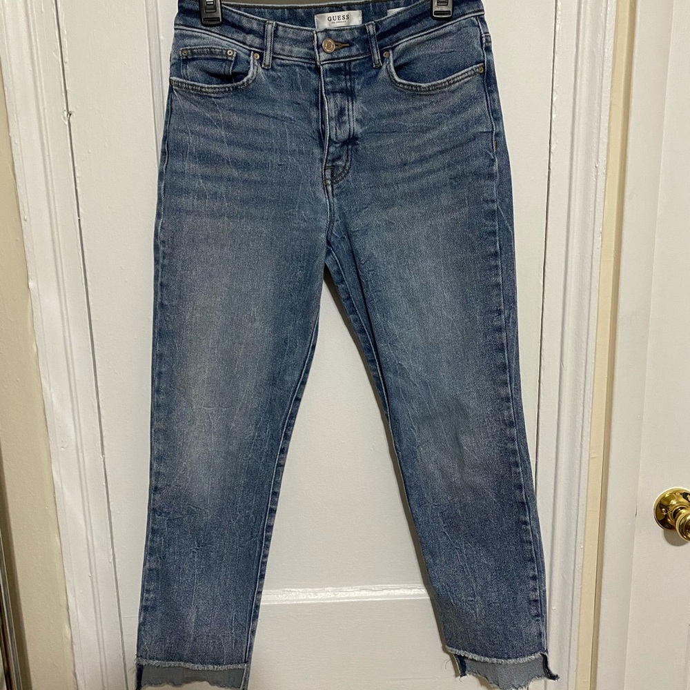 Like-New Button Up High Rise Guess Jeans - Picture 2 of 7